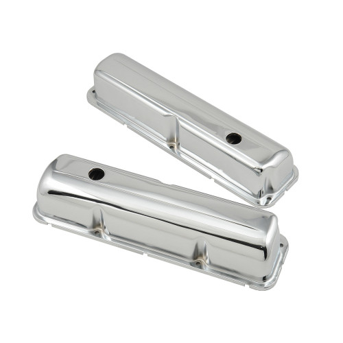 PartzBiz CM: 9412-Mr. Gasket ฝาครอบวาล์วโครเมียมพร้อมแผ่นกั้น