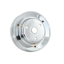 PartzBiz CM 4978 - Mr. Gasket Crankshaft Pulley - Chrome - Triple Groove