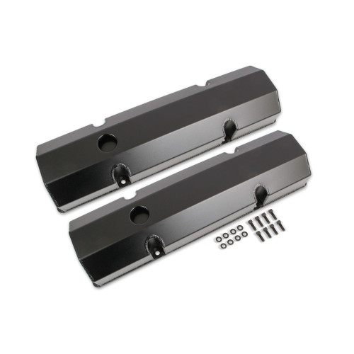 PartzBiz CM: 6818BG-Mr. Gasket Fabricated Aluminum Valve Covers - Black Finish