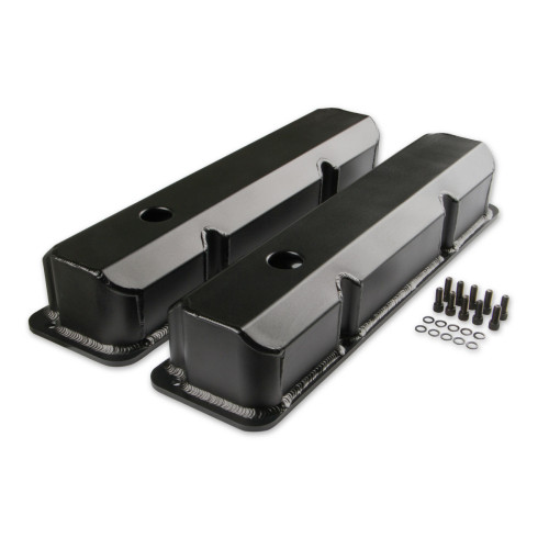 PartzBiz CM: 6876BG-Mr. Gasket Fabricated Aluminum Valve Covers - Black Finish