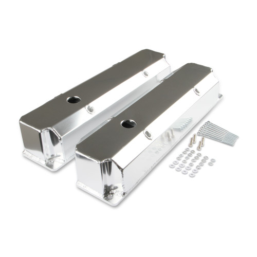 PartzBiz CM: 6864G-Mr. Gasket Fabricated Aluminum Valve Covers - Silver Finish