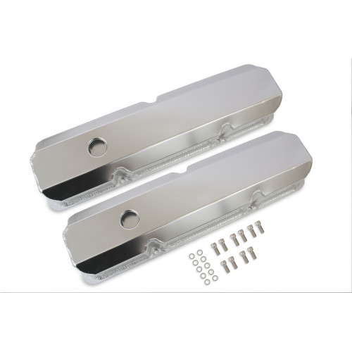 PartzBiz CM: 6872G-Mr. Gasket Fabricated Aluminum Valve Covers - Silver Finish