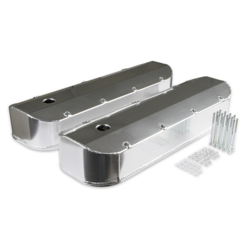 PartzBiz CM: 6822G-Mr. Gasket Fabricated Aluminum Valve Covers with Breather Holes - Long Bolt