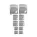 PartzBiz CM: 8092-Mr. Gasket Flex-Braid Hose Sleeve Kit - Silver