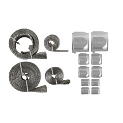PartzBiz CM 8092 - Mr. Gasket Flex-Braid Hose Sleeve Kit - Silver PartzBiz CM 8092 - Mr. Gasket Flex-Braid Hose Sleeve Kit - Silver