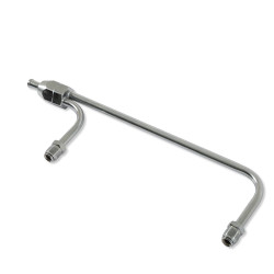 PartzBiz CM 1551 - Mr. Gasket Fuel Line - 3/8 Inch Dual Inlet - Chrome PartzBiz CM 1551 - Mr. Gasket Fuel Line - 3/8 Inch Dual Inlet - Chrome