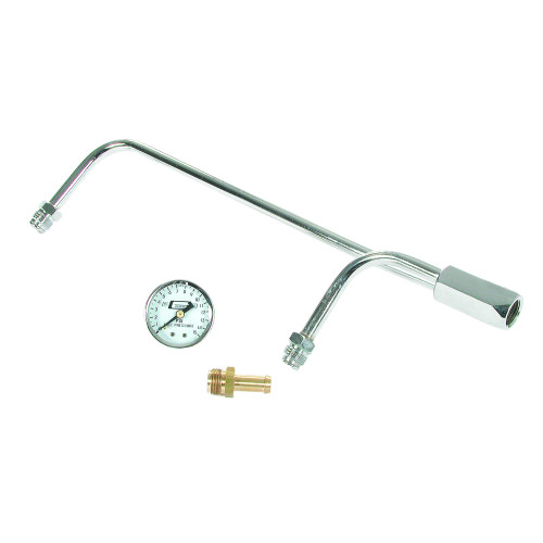 PartzBiz CM: 1558-Mr. Gasket Fuel Line Kit with Gauge & Fittings - Chrome PartzBiz CM: 1558-Mr. Gasket Fuel Line Kit with Gauge & Fittings - Chrome