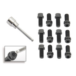 PartzBiz CM 3420G - Mr. Gasket Header Bolts - 3/8-16 x 3/4 นิ้ว หกเหลี่ยมและหัวบ็อกซ์ - แบล็คออกไซด์ PartzBiz CM 3420G - Mr. Gasket Header Bolts - 3/8-16 x 3/4 นิ้ว หกเหลี่ยมและหัวบ็อกซ์ - แบล็คออกไซด์