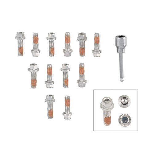 PartzBiz CM: 2235G-สกรูหัวล็อคหัวล็อค Mr. Gasket - M8-1.25 x 25มม. - ชุด 12 อัน