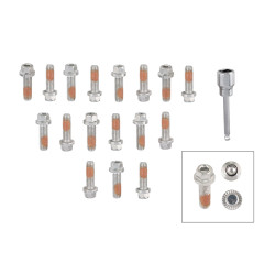 PartzBiz CM 2236G - Mr. Gasket Headlock Locking Header Bolts - M8-1.25 x 25mm - ชุด 17 ชิ้น PartzBiz CM 2236G - Mr. Gasket Headlock Locking Header Bolts - M8-1.25 x 25mm - ชุด 17 ชิ้น