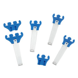 PartzBiz CM 9881 - Mr. Gasket ชุดเครื่องทอลวดมาตรฐาน - โครเมียม / น้ำเงิน