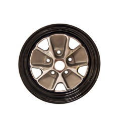 PartzBiz CM C6ZZ-1007-AR - Scott Drake 14x5 Styled Steel Wheel - Black