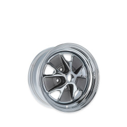 PartzBiz CM C5ZZ-1007-DR - Scott Drake 14x6 Styled Steel Wheel Chrome/Charcoal