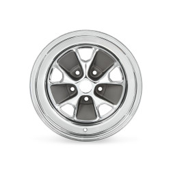PartzBiz CM C5ZZ-1007-CR - Scott Drake 15X7 Styled Steel Wheel Chrome/Charcoal