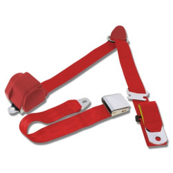 PartzBiz CM SB-3P-BR - Scott Drake 1964.5-73 Mustang 3-Point Seat Belt-Bright Red PartzBiz CM SB-3P-BR - Scott Drake 1964.5-73 Mustang 3-Point Seat Belt-Bright Red
