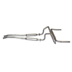 PartzBiz CM C8ZZ-5257-CRK - Scott Drake 1967-1969 Mustang Concours Dual Exhaust System 2 inch - Transverse Single Muffler PartzBiz CM C8ZZ-5257-CRK - Scott Drake 1967-1969 Mustang Concours Dual Exhaust System 2 inch - Transverse Single Muffler
