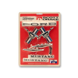 PartzBiz CM C5ZZ-6540282-8K - Scott Drake 65-66 Coupe and Convertible Emblem Kit, 8 Cylinder PartzBiz CM C5ZZ-6540282-8K - Scott Drake 65-66 Coupe and Convertible Emblem Kit, 8 Cylinder