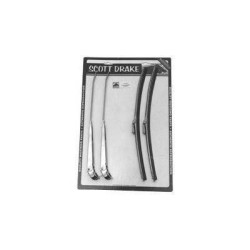 PartzBiz CM KIT-WIP-6 - Scott Drake 66-68 Windshield Wiper Arm and Blade Kit, Polished Stainless Steel PartzBiz CM KIT-WIP-6 - Scott Drake 66-68 Windshield Wiper Arm and Blade Kit, Polished Stainless Steel