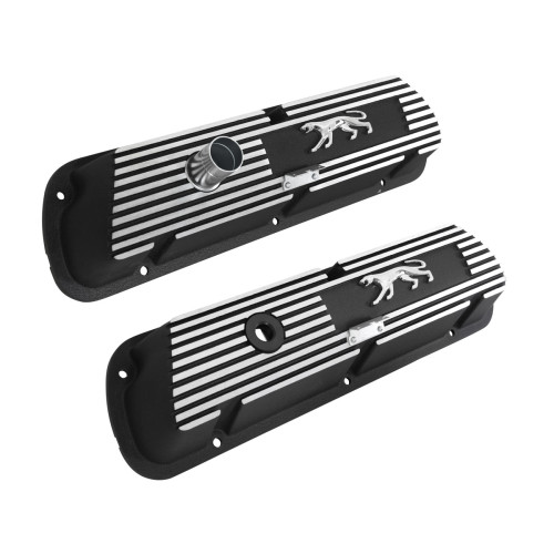 PartzBiz CM: 6A582-CO-Scott Drake Cougar Aluminum Valve Covers Black Powder Coated Wrinkle Finish PartzBiz CM: 6A582-CO-Scott Drake Cougar Aluminum Valve Covers Black Powder Coated Wrinkle Finish