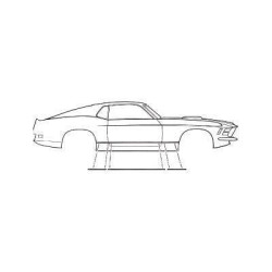 PartzBiz CM D0ZZ-6320938KIT - Scott Drake Mach 1 Rocker Moldings