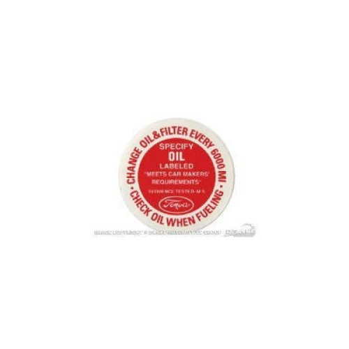 PartzBiz CM: DF-164-Scott Drake Oil Filler Cap Decal