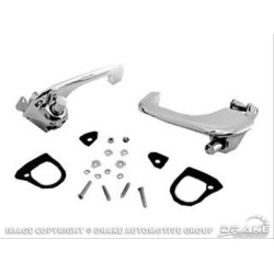 PartzBiz CM C7ZZ-6522404-5A - Scott Drake Polished Chrome Exterior Door Handle Kit