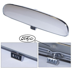 PartzBiz CM C6ZZ-17700-FMC - Scott Drake Rear View Mirror Day/Night with FoMoCo Logo