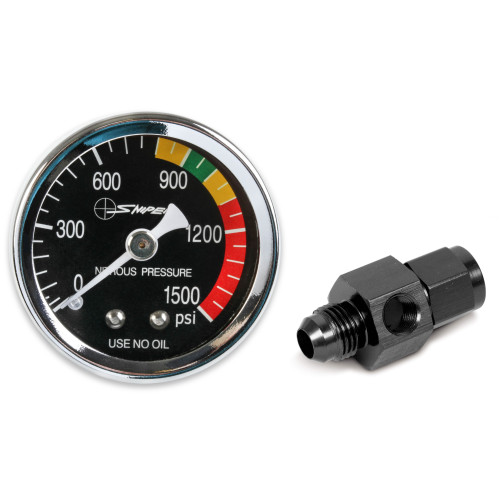 PartzBiz CM: 15952NOS-SNIPER, GAUGE, N2O, อะแดปเตอร์สีดำพร้อม AN4, แห้ง PartzBiz CM: 15952NOS-SNIPER, GAUGE, N2O, อะแดปเตอร์สีดำพร้อม AN4, แห้ง