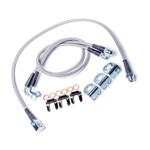 PartzBiz CM: 4350400-TJ: 26'' Stainless Steel Braided Brake Line Kit - Front & Rear PartzBiz CM: 4350400-TJ: 26'' Stainless Steel Braided Brake Line Kit - Front & Rear