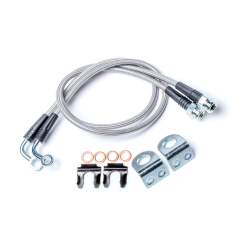 PartzBiz CM: 4353310-JK / TJ: 26'' Stainless Steel Braided Brake Line Kit - Front PartzBiz CM: 4353310-JK / TJ: 26'' Stainless Steel Braided Brake Line Kit - Front