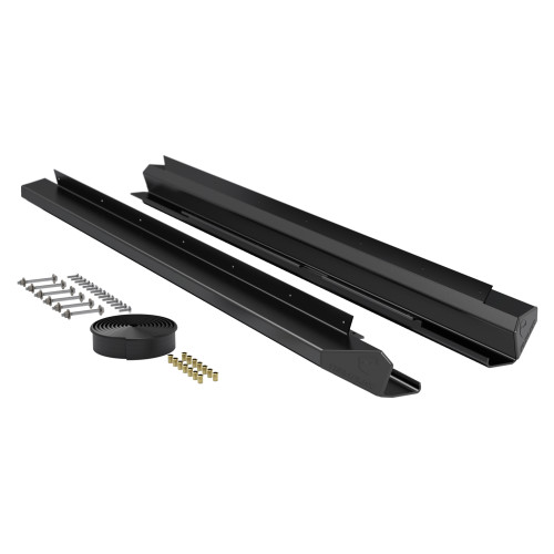PartzBiz CM: 4637310-JK 4dr: RockGuard Aluminum Rock Slider Kit - Powder Coat