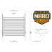 PartzBiz CM: 4722060-JK 4dr: Nebo Roof Rack Cargo Slat Kit - Black (6-Piece)