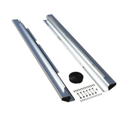 PartzBiz CM 4937310 - JK 4dr: RockGuard Aluminum Rock Slider Kit - Raw PartzBiz CM 4937310 - JK 4dr: RockGuard Aluminum Rock Slider Kit - Raw