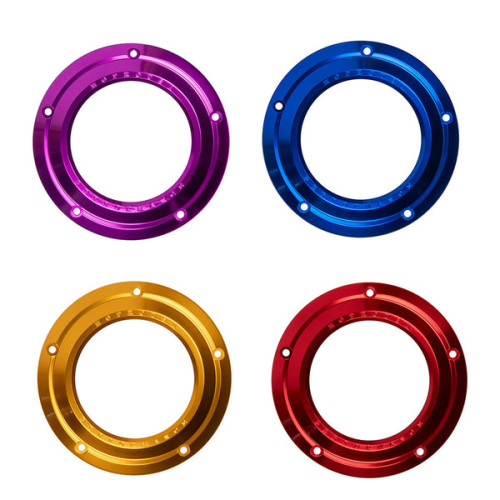 PartzBiz HD: 19012476-Transparent 5-Holes Derby Cover Fit For '16-Later Touring - Red