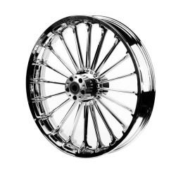 PartzBiz HD 19021247 - Turbo Chrome Spoke Wheel For Harley 2018+ Street bob - 21x3.5 Chrome Front Wheel
