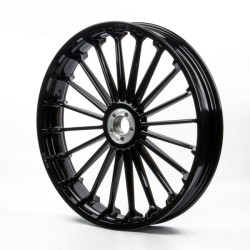 PartzBiz HD 19021469 - Gloss Black Turbo Tubeless Wheels For Harley Softail Fat Boy 2018-2026 - 23x3.75 PartzBiz HD 19021469 - Gloss Black Turbo Tubeless Wheels For Harley Softail Fat Boy 2018-2026 - 23x3.75