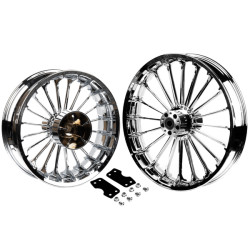 PartzBiz HD 19032156 - Turbo Spoke Wheel For Harley '14-later Harley Touring bikes - 21x5.5 Gloss Black Front Wheel PartzBiz HD 19032156 - Turbo Spoke Wheel For Harley '14-later Harley Touring bikes - 21x5.5 Gloss Black Front Wheel