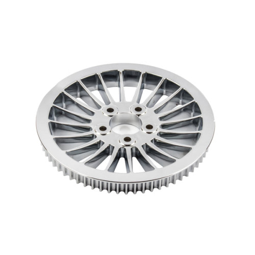 PartzBiz HD: 190356414-Motorcycle Chrome Spoke Pulley Matching Wheels For Harley Softail All Models Fat Boy Breakout - Default Title