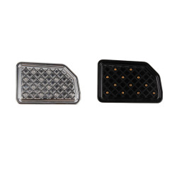 PartzBiz HD 19064790 - Waffle Matching Brake Pad For Harley 2018+ Fat Boy/Breakout - Chrome