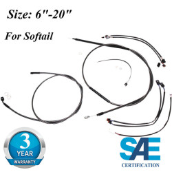 PartzBiz HD CA025 - Black Cable Brake & Clutch Line Wire Kits For Harley Davidson Softail Models 6 PartzBiz HD CA025 - Black Cable Brake & Clutch Line Wire Kits For Harley Davidson Softail Models 6