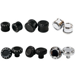PartzBiz HD CNC-R-BB - Axle Nut Covers for Harley 2018+ Fat Boy Breakout Street Bob - CNC / [Rear] Street Bob