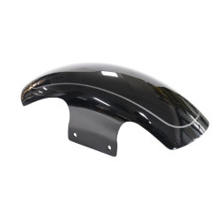 PartzBiz HD FDR-FL160-BLS - Metal Short Gloss Black with Silver Pinstripe Front Fender For 2018+ Harley Davidson Softail Fat Boy - For 2018+ Fat Boy PartzBiz HD FDR-FL160-BLS - Metal Short Gloss Black with Silver Pinstripe Front Fender For 2018+ Harley Davidson Softail Fat Boy - For 2018+ Fat Boy