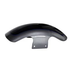 PartzBiz HD FDR-FL160-GGM - Hoprousa Motorcycle Fenders Custom Short Front Fender Gauntlet Gray Metallic Vivid Black with Blue and Black Pinstripe Fits for 2018-2022 Harley Softail Fat Boy - Default Title PartzBiz HD FDR-FL160-GGM - Hoprousa Motorcycle Fenders Custom Short Front Fender Gauntlet Gray Metallic Vivid Black with Blue and Black Pinstripe Fits for 2018-2022 Harley Softail Fat Boy - Default Title