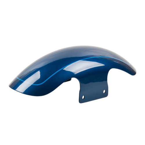 PartzBiz HD: FDR-FL160-REB-Reef Blue with Pinstripe Short Front Fender Fits for 2018+ Harley Davidson Softail Fat Boy - Default Title