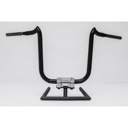 PartzBiz HD DOUBLETROUBLE14SB - KST Kustoms Satin Black 14” Double Trouble Handlebars Bars Harley FLTR Softail