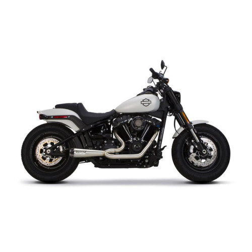 PartzBiz HD: 3465125-Two Brothers Racing Megaphone 2-1 Polished Stainless Exhaust Pipe Harley Softail