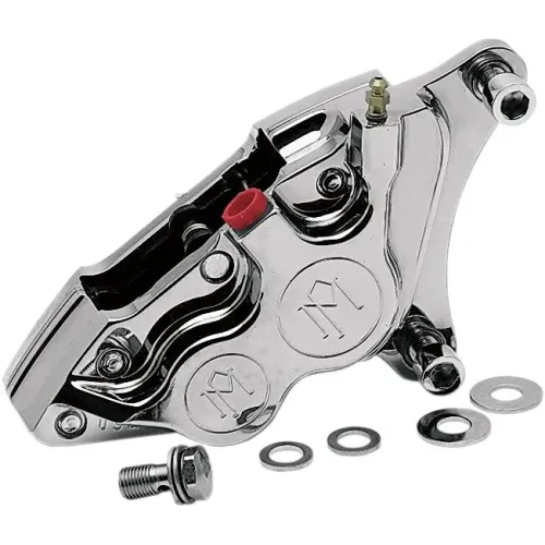 PartzBiz HD: 3478638-Four Piston Chrome Differential Bore Caliper 11.5” Rotor Front Left Harley 84-99 PartzBiz HD: 3478638-Four Piston Chrome Differential Bore Caliper 11.5” Rotor Front Left Harley 84-99