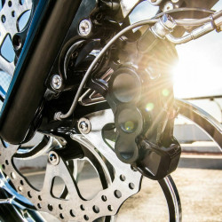 PartzBiz HD 02-211 - Arlen Ness 6 Piston Bore Caliper Black Front Left 14” Harley Big Twin XL 06-21 PartzBiz HD 02-211 - Arlen Ness 6 Piston Bore Caliper Black Front Left 14” Harley Big Twin XL 06-21