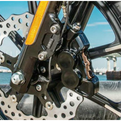 PartzBiz HD 02-221 - Arlen Ness 4 Piston Caliper Black Billet Front Left 11.8 Harley BigTwin XL 06-21 PartzBiz HD 02-221 - Arlen Ness 4 Piston Caliper Black Billet Front Left 11.8 Harley BigTwin XL 06-21