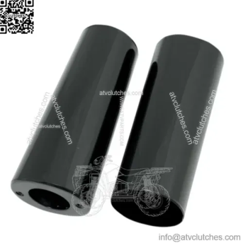 PartzBiz HD: 3465042-+2” 2 Over Black Fork Tube Slider Covers Cowbells Harley Touring Softail 80-17